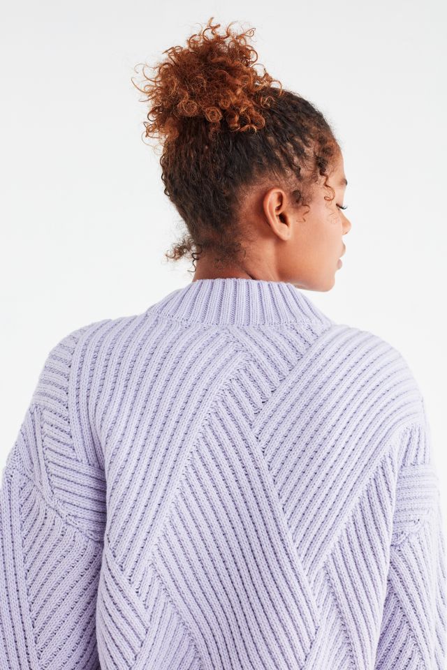 UO Mock-Neck Zig Zag Ribbed Sweater #2