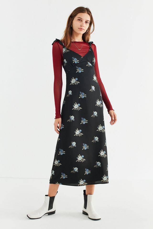 UO Empire-Waist Ruffle Sleeve Midi Dress #2