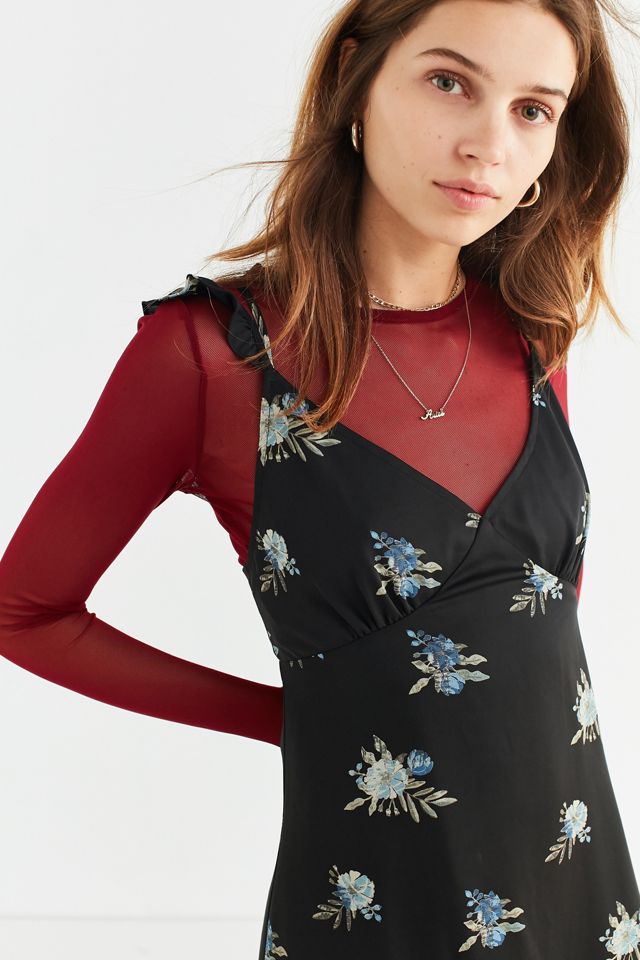 UO Empire-Waist Ruffle Sleeve Midi Dress #4