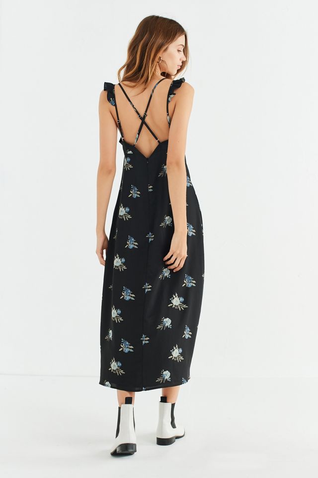 UO Empire-Waist Ruffle Sleeve Midi Dress #5