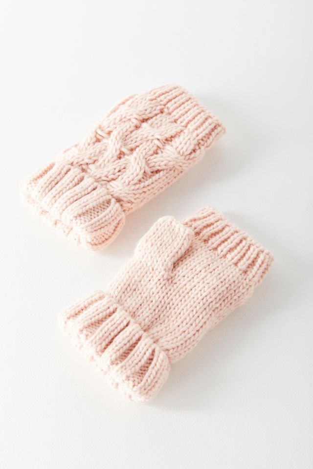 Cable Knit Plush Fingerless Glove #2