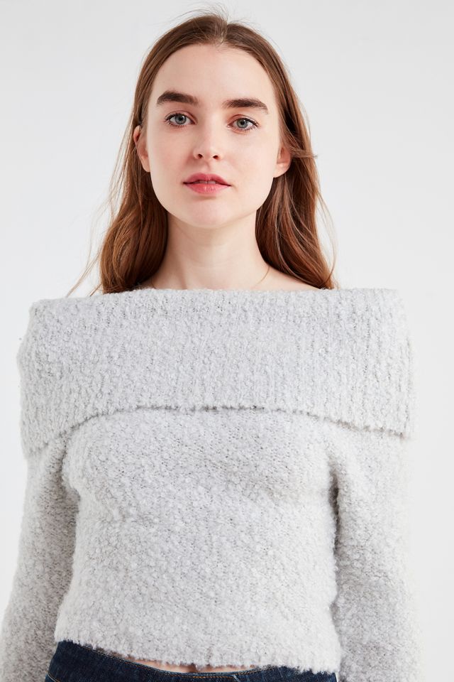 UO Isadora Off-The-Shoulder Boucle Sweater #2