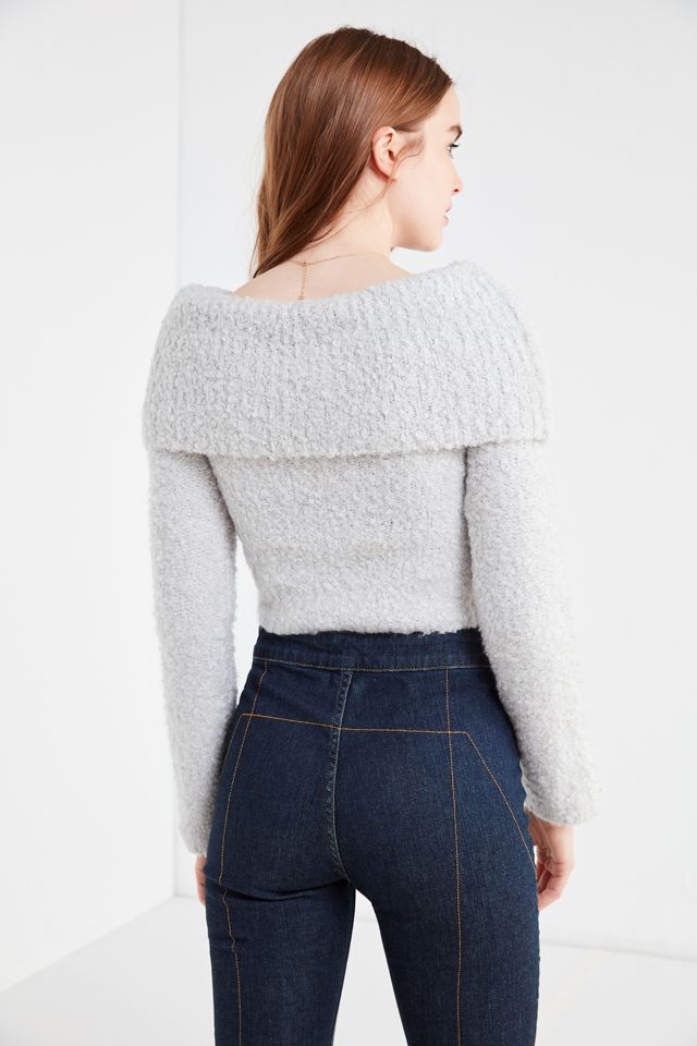 UO Isadora Off-The-Shoulder Boucle Sweater #3