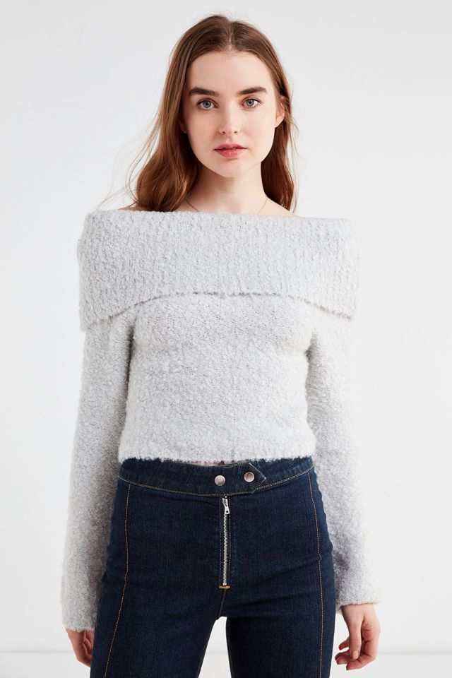UO Isadora Off-The-Shoulder Boucle Sweater #5