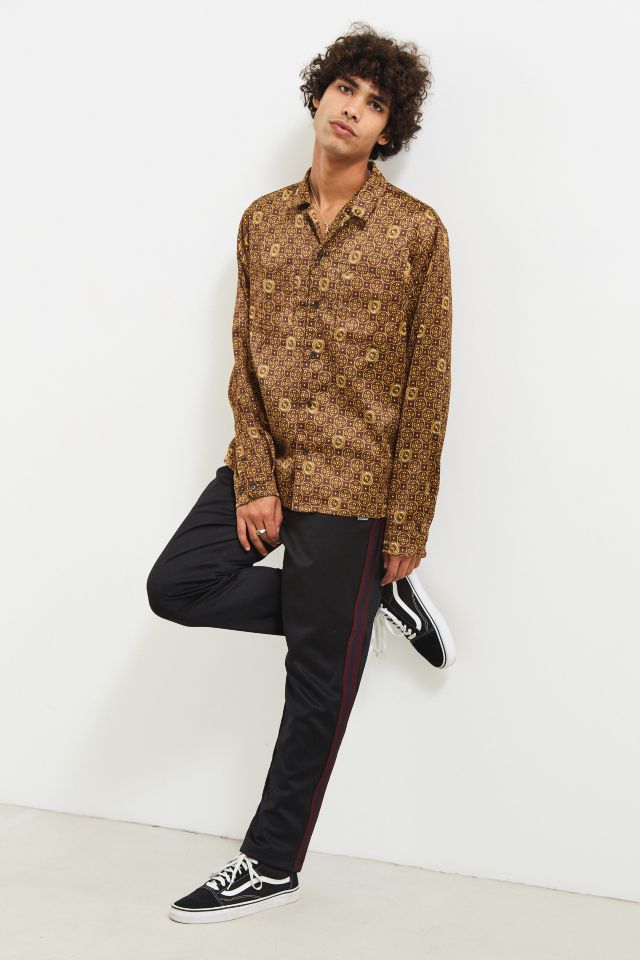 UO Satin Medallion Button-Down Shirt #5