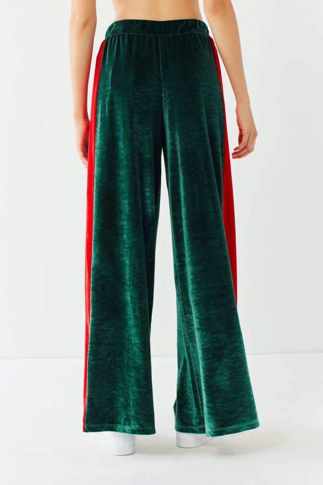 UO Striped Velour Wide-Leg Pant #3