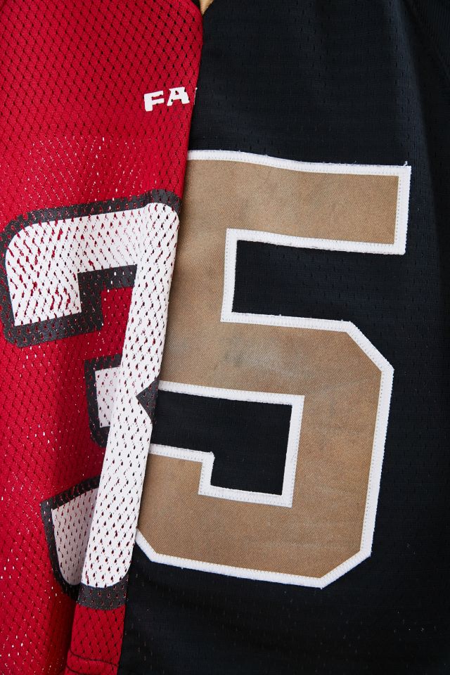 One-Of-A-Kind Atlanta Falcons + Pittsburgh Steelers 35 Spliced Football Jersey #2