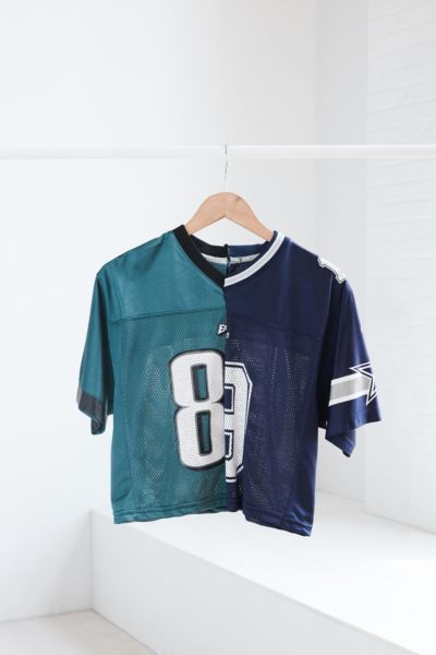 Choke Philadelphia Football Cowboys Eagles Blue Men NFL Tee Shirt Jersey