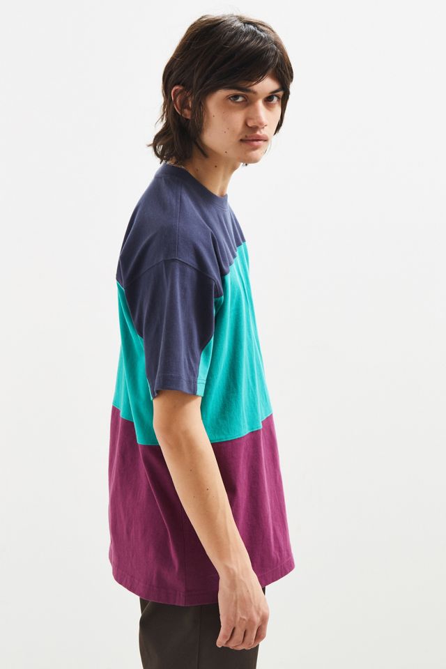 UO Tri-Blocked Knit Stock Tee | Urban Outfitters