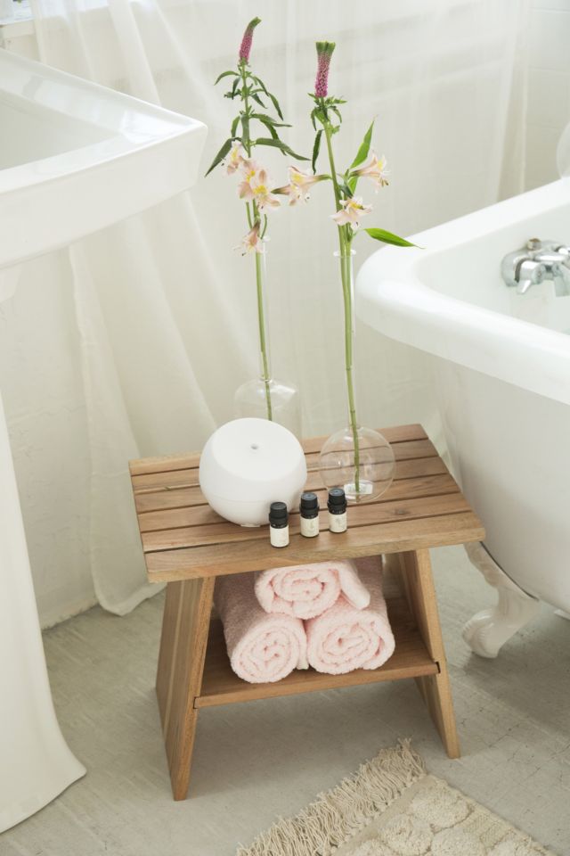 Bathtub best sale stool wood