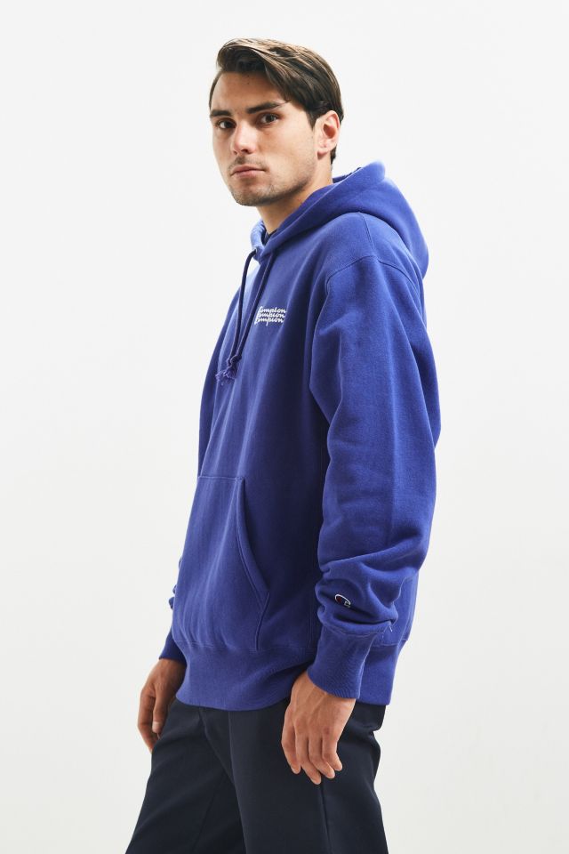 Champion uo exclusive 2025 small script blueberry hoodie