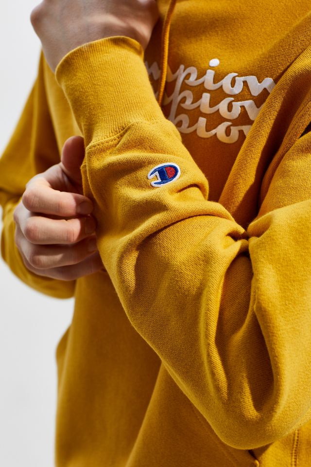 Urban outfitters yellow champion clearance hoodie