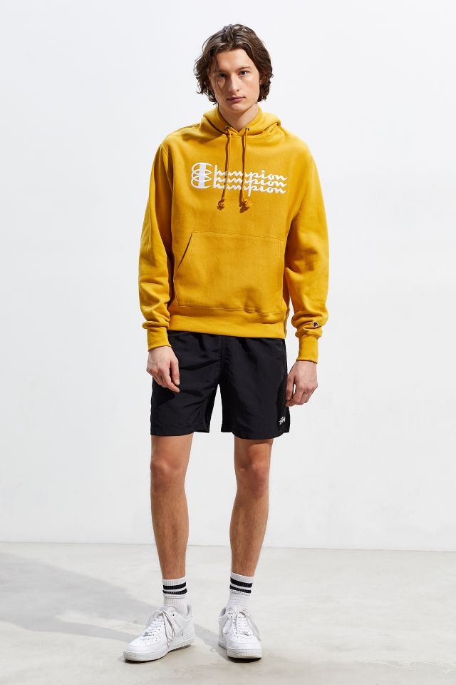 Champion uo exclusive triple script reverse store weave hoodie sweatshirt