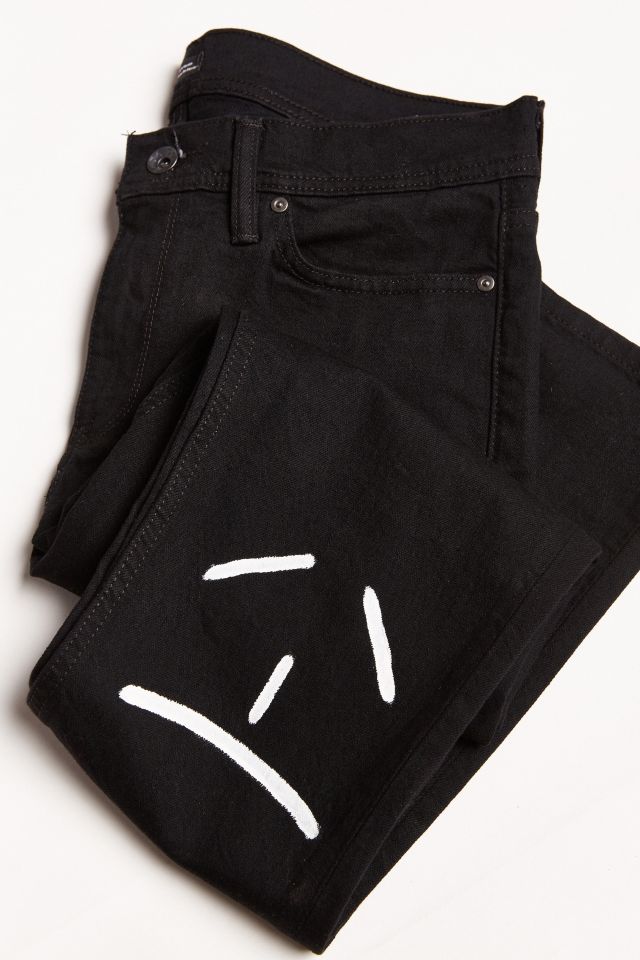 BDG X Andrew Jeffrey Wright Hand-Painted Frown Black Skinny Jean #1