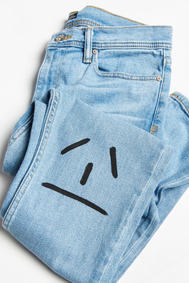 BDG X Andrew Jeffrey Wright Hand-Painted Frown Stonewash Skinny Jean #1