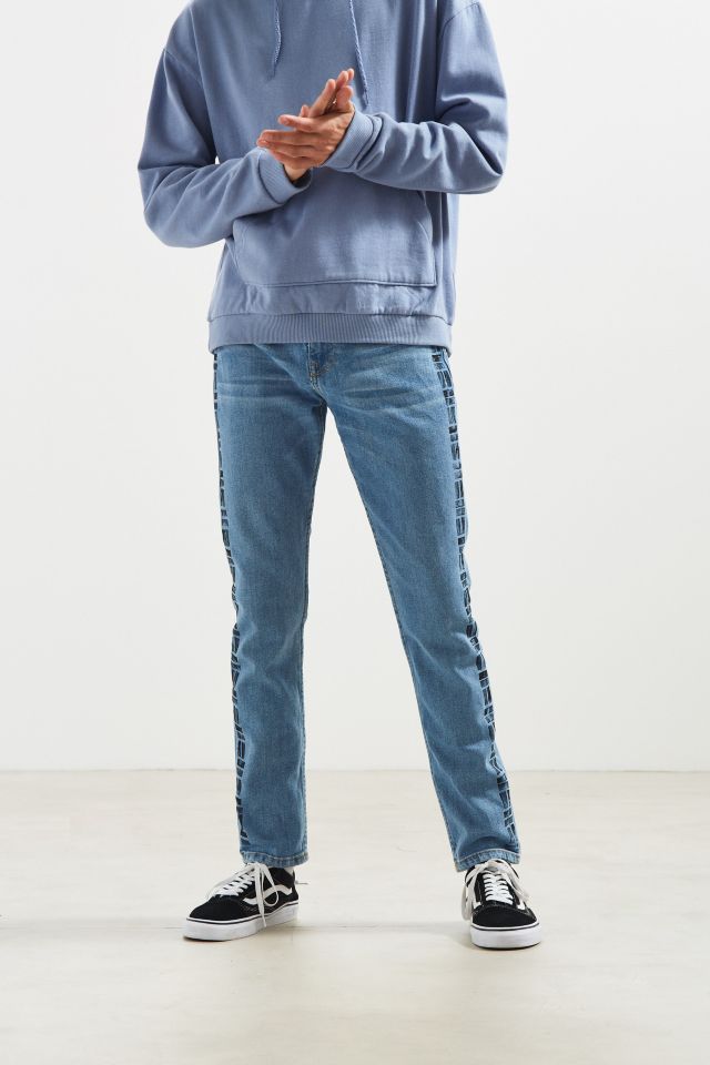 BDG X Urban Renewal Geo Print Side Stripe Stonewash Skinny Jean #1