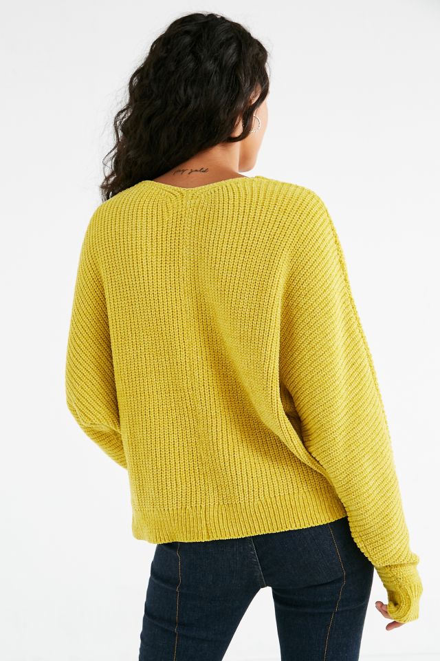 UO Oversized Chenille V-Neck Sweater #5