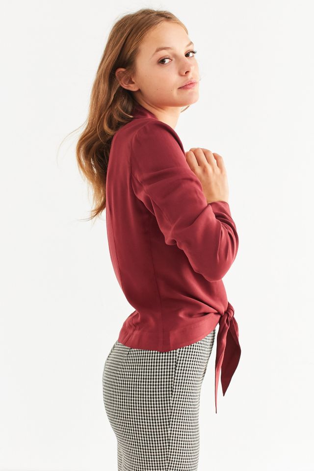 Blazer plongeant noué à l'avant UO #5