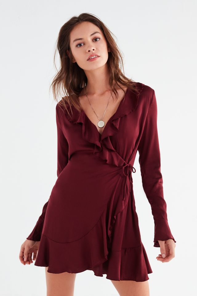Robe Portefeuille à Manches Longues et Volants UO #5