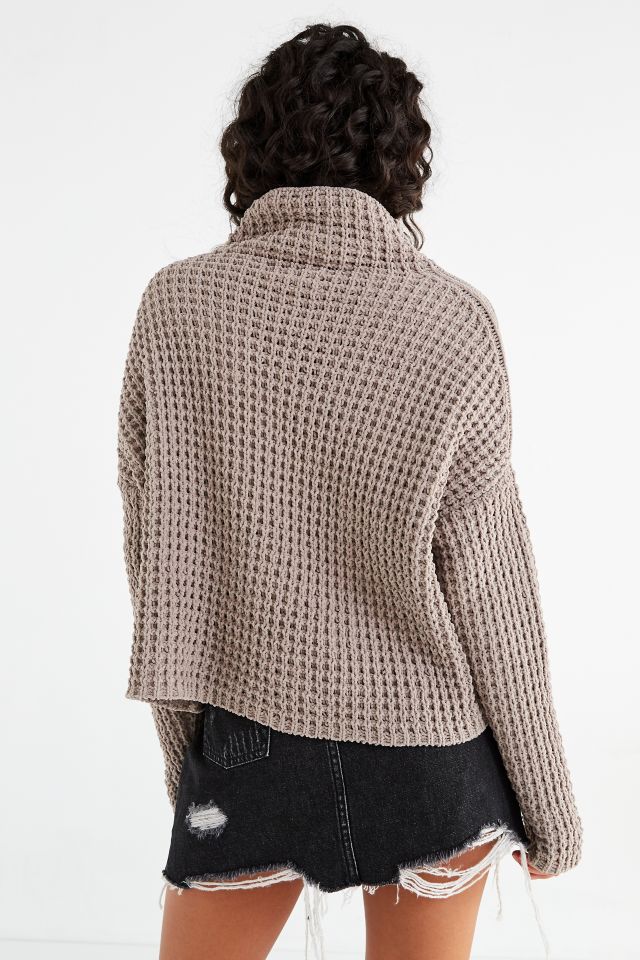 UO Waffle Knit Turtleneck Sweater #1