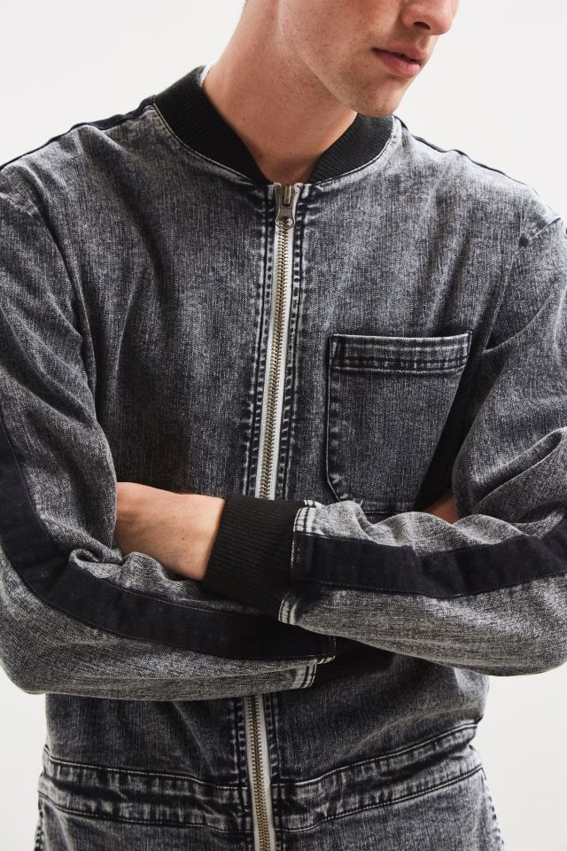Combinaison en denim à rayures latérales BDG #3