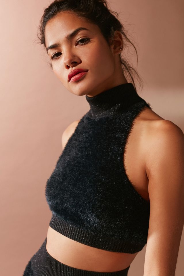 Fuzzy sweater outlet top