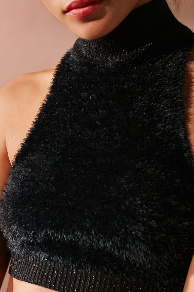 UO Jaime Fuzzy Sweater Cropped Tank Top #3