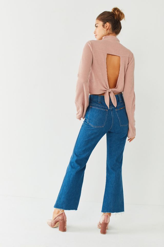 Out From Under Zola Ribbed Tie-Back Mock Neck Top #1