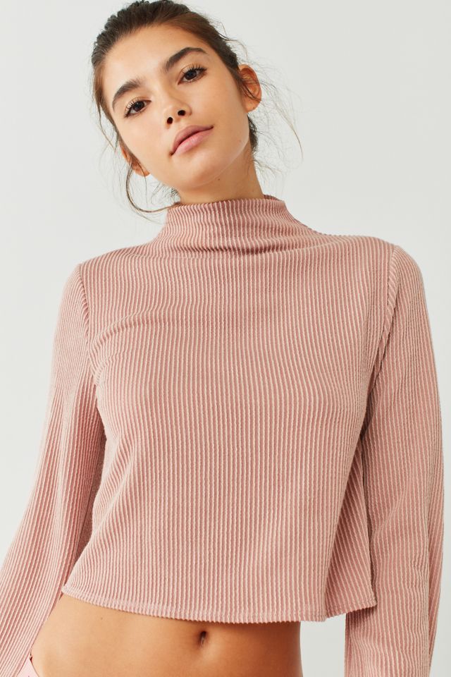 Out From Under Zola Ribbed Tie-Back Mock Neck Top #4