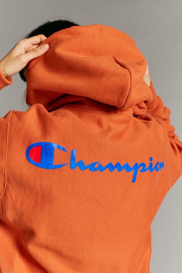 Bright orange shop champion hoodie