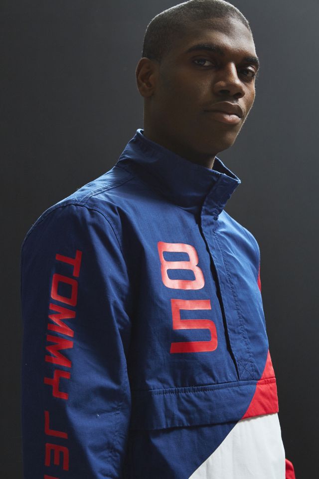 Tommy jeans retro block half zip on sale jacket