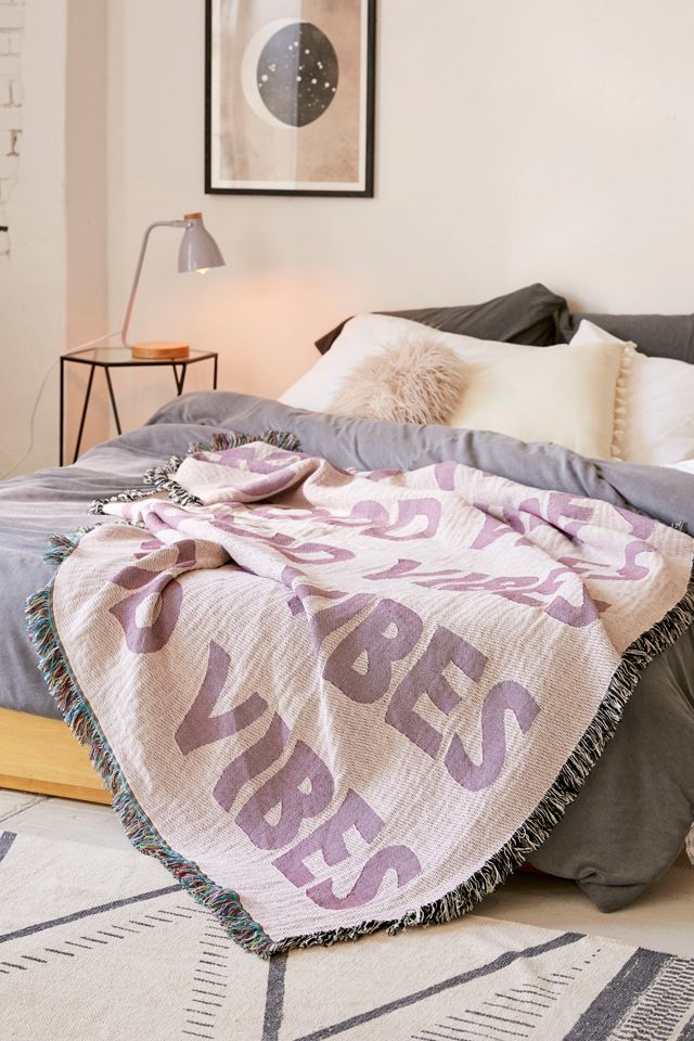 Good Vibes Woven Throw Blanket #3
