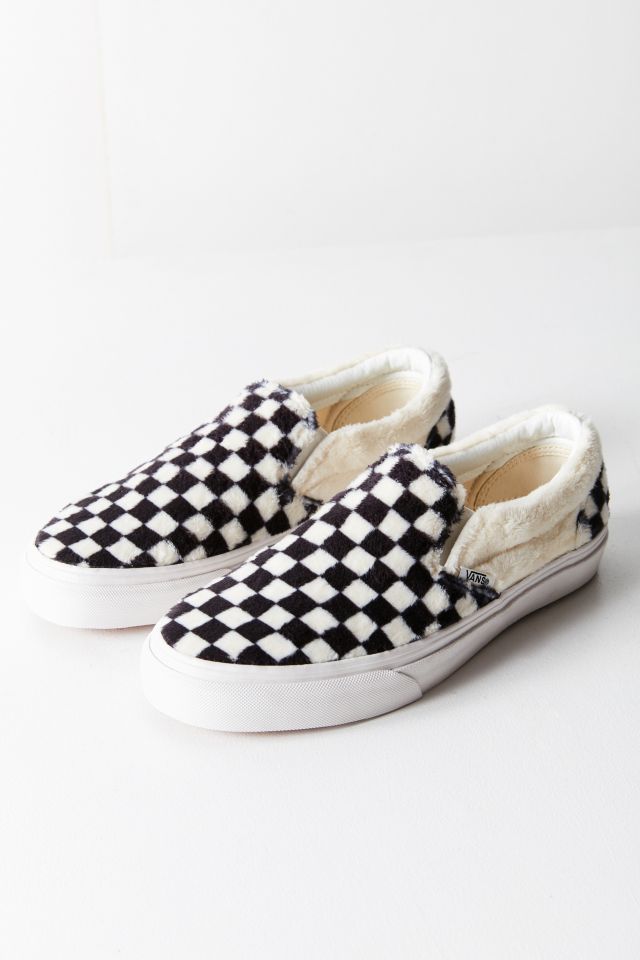 Fluffy vans slip store ons