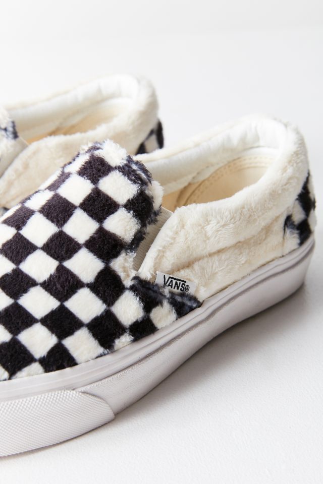 Furry vans hotsell slip ons