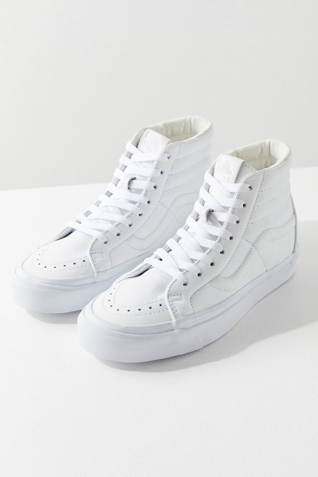 Vans vault white shop leather sk8 hi