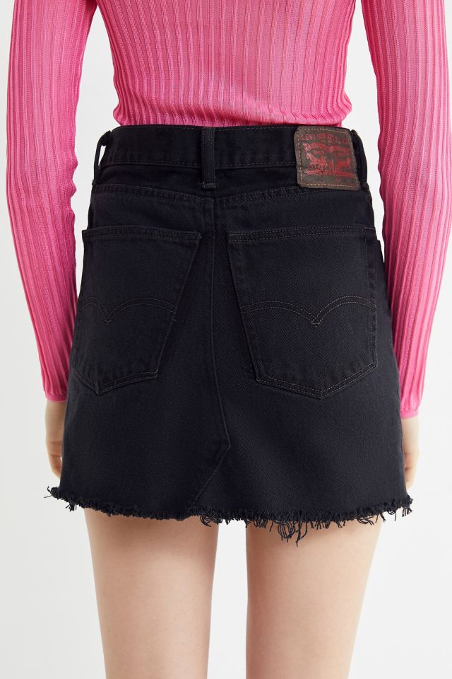 Urban Renewal Remade Levi’s Notched Denim Mini Skirt #3