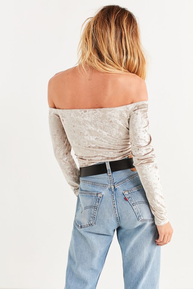 UO Off-The-Shoulder Velvet Top  #1