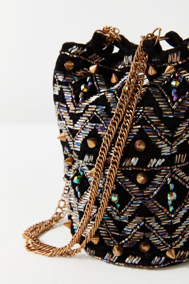 Keira Embellished Velvet Bucket Bag #2