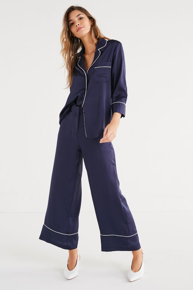 Kensie High-Rise Wide-Leg Pajama Pant | Urban Outfitters