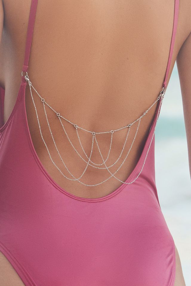 Out From Under Body Chain Scoop Back One-Piece Swimsuit #1