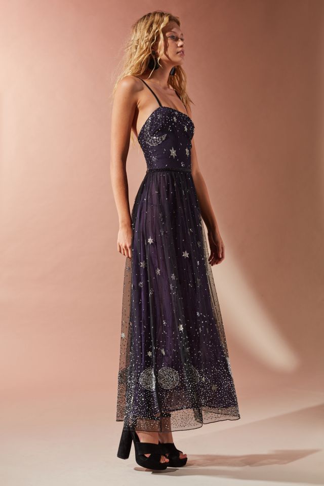UO Darkest Hour Embroidered Sequin Midi Dress #3