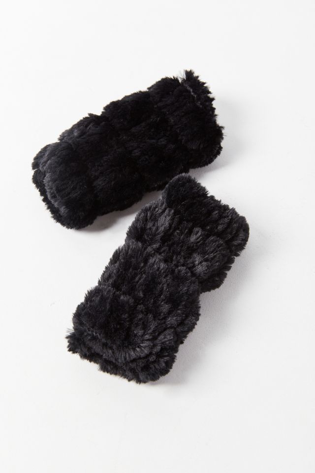 Faux Fur Fingerless Glove #1