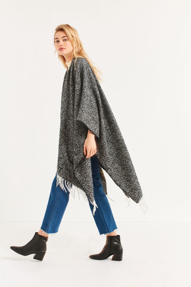 Diamond Twill Fringed Kimono #2