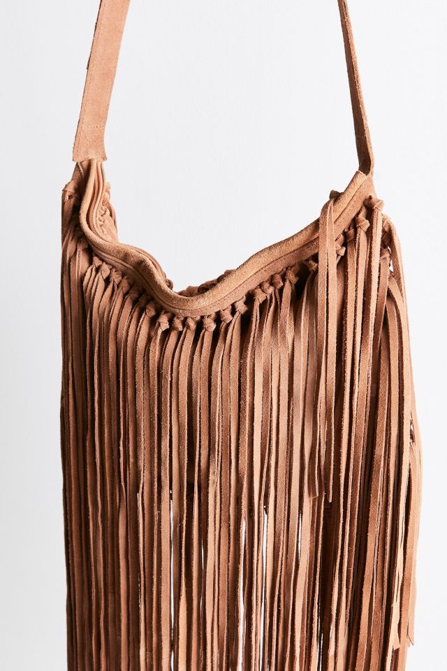 Fringed Slouchy Crossbody Bag #3