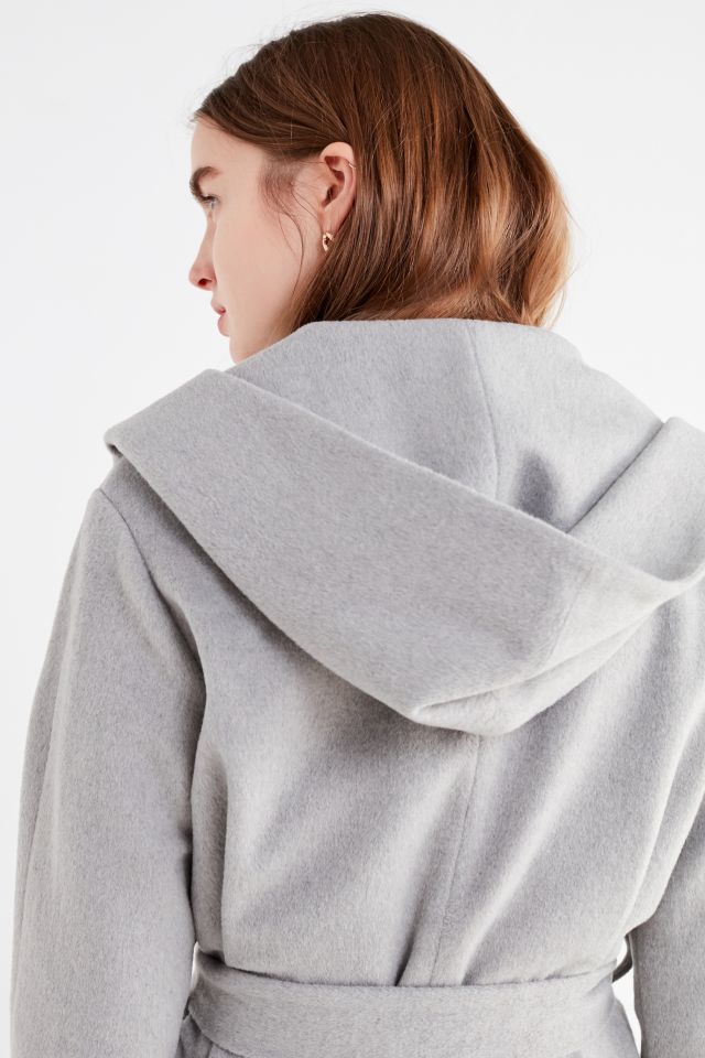 Long manteau en laine à capuche UO #5