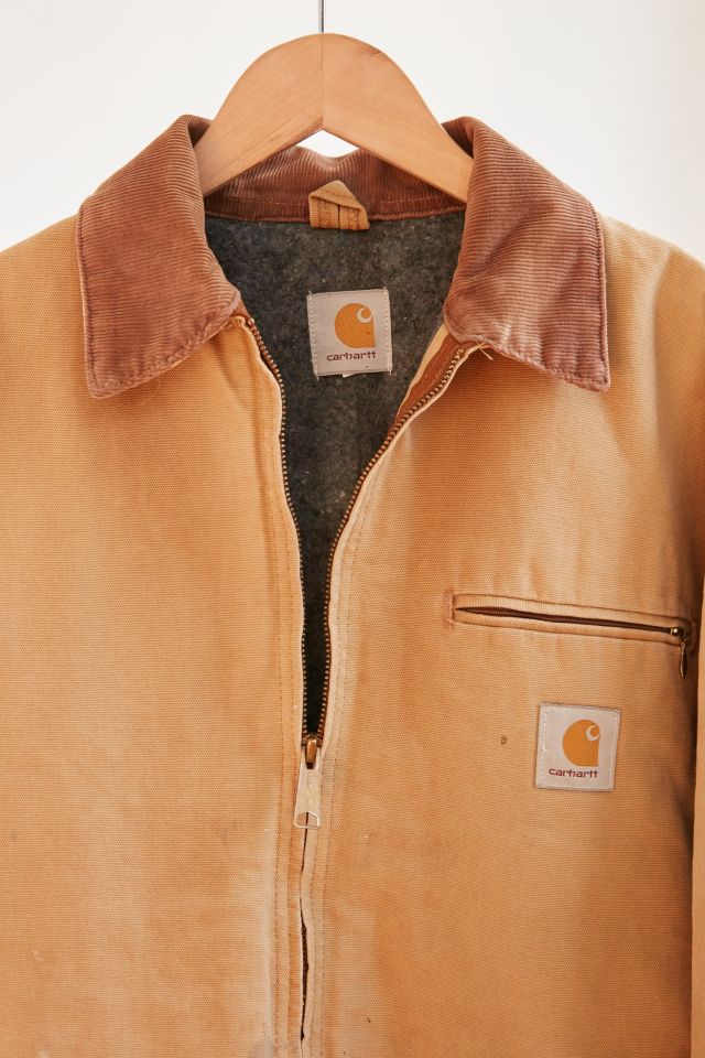 Vintage Carhartt Tan Corduroy Collar Jacket #1