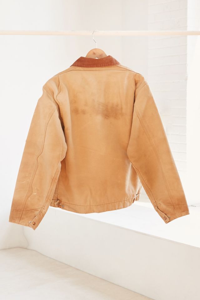 Vintage Carhartt Tan Corduroy Collar Jacket #4