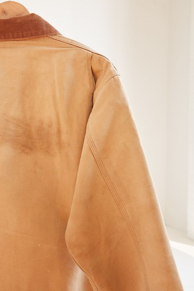 Vintage Carhartt Tan Corduroy Collar Jacket #5