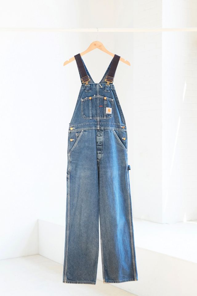 Carhartt Men's Oversized Denim Overalls (Size W44) cotton blue type Vintage Second Hand