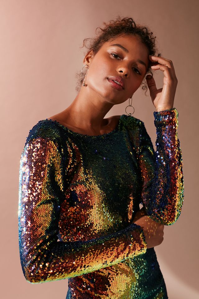Motel Gabby Sequin Mini Dress | Urban Outfitters